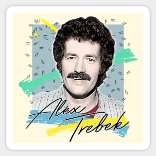 Alex Trebek / Retro Vintage Aesthetic Fan Design Sticker